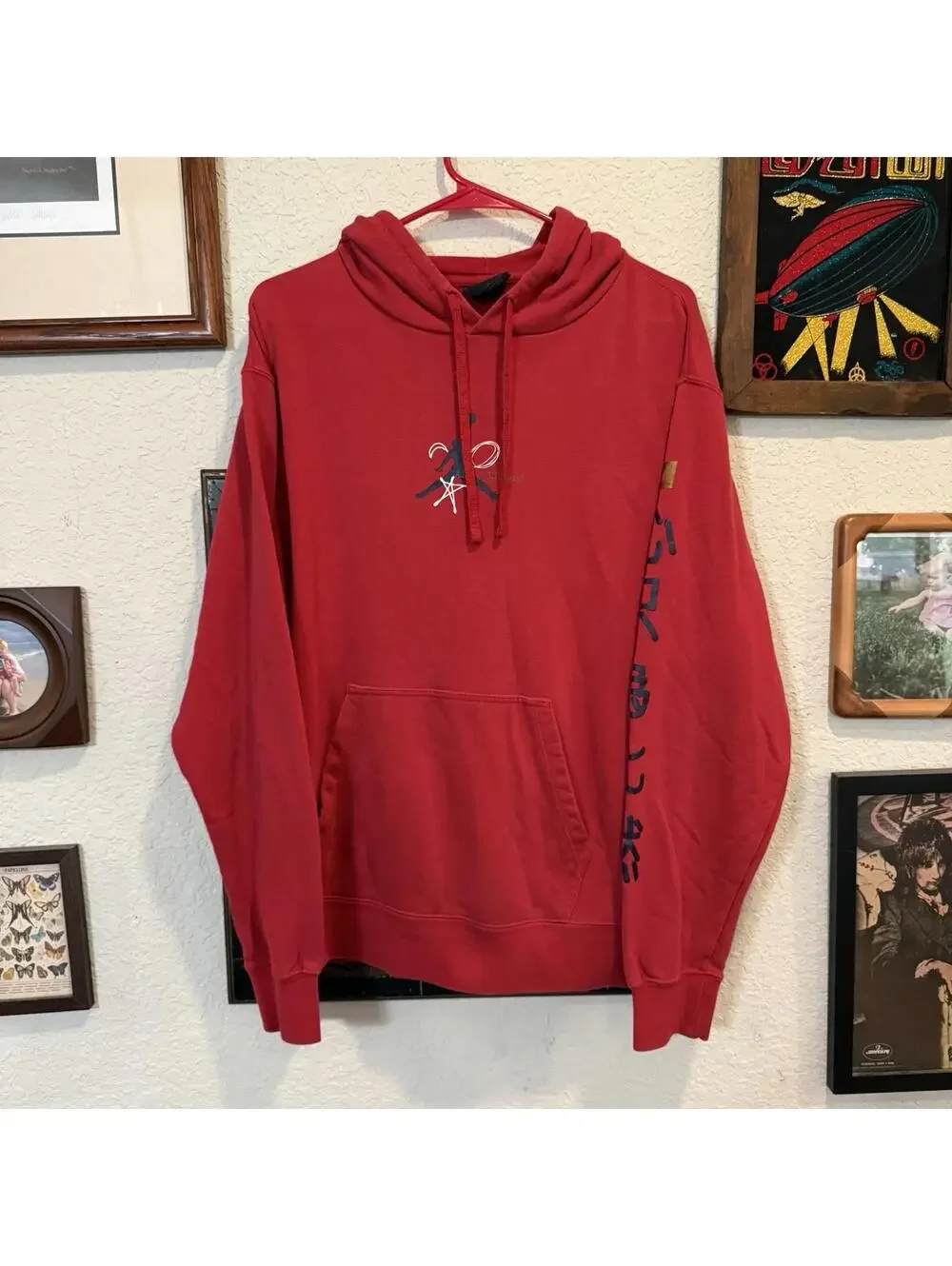 Nike‎ Air Jordan Legacy FIBA RARE Red Basketball Hoodie Men's Size Medium
